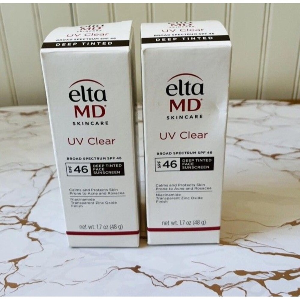 ELTAMD UV CLEAR DEEP TINTED SUNSCREEN SPF 45 | SET OF 2 | 1.7OZ | NEW